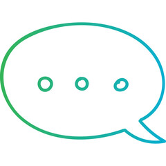 Fototapeta premium Chat icon single line vector