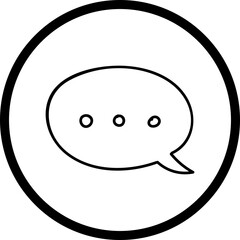 Obraz premium Message single line vector icon