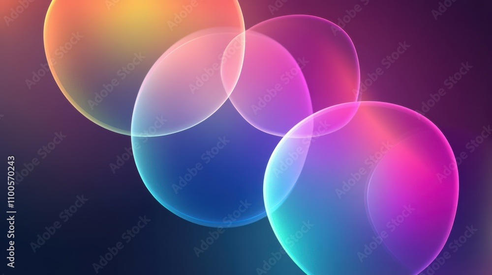 Poster color gradient circle backgrounds, abstract colors blend mesh with soft neon light, vector shapes. c