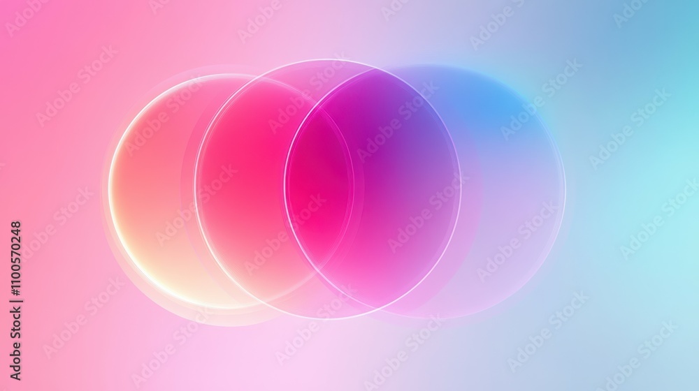 Aufkleber color gradient circle backgrounds, abstract colors blend mesh with soft neon light, vector shapes. c