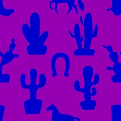Obraz premium Christmas animals seamless horse pattern for wrapping paper and fabrics