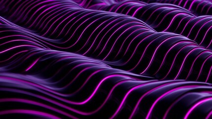 Fototapeta premium Luxurious Purple Satin Fabric Texture with Flowing Waves and Soft Light Illustration