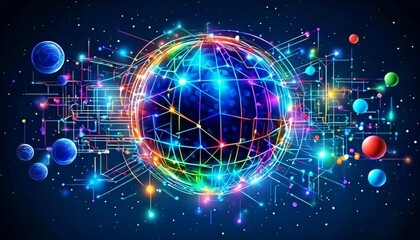 Obraz premium background with globe