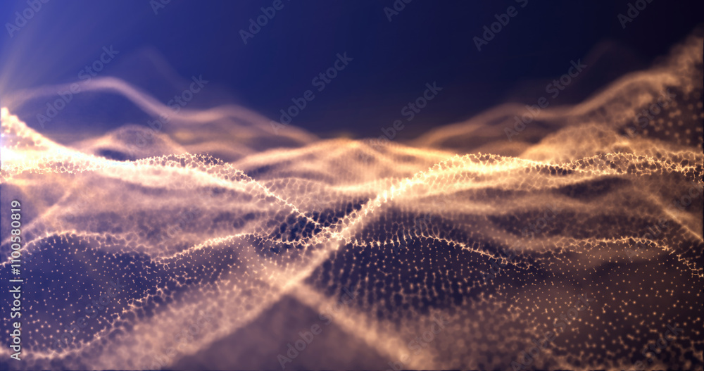 Aufkleber abstract golden wave light pattern with a soft glow, creating a visual of energy flow, perfect for t