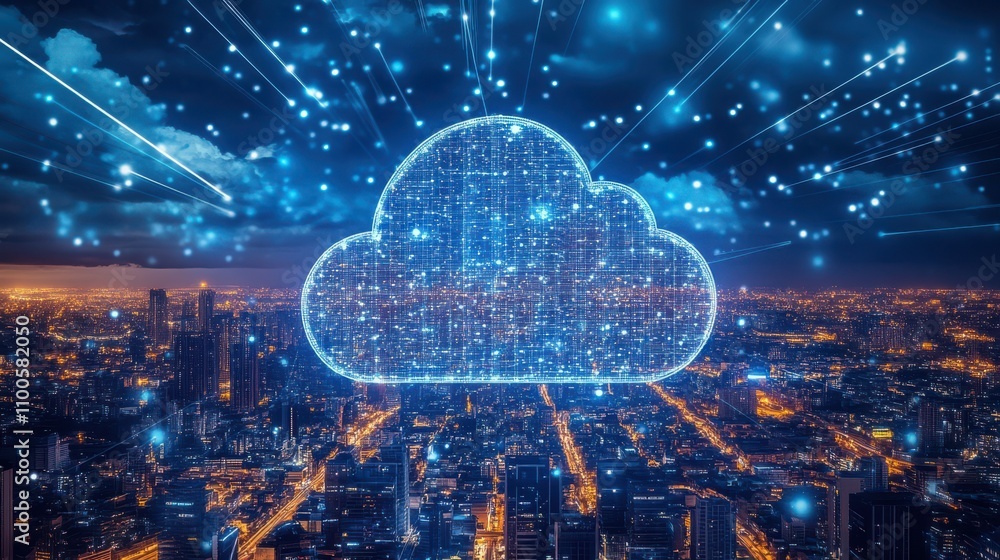 Poster megatrends in internet for telecommunications on the basis of cloud technology global network of met