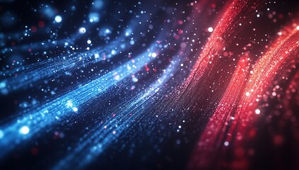 Fototapeta premium American flag stars and stripes background, lens flares, bright light effects, realistic details, bright colors, red, white and blue color scheme, starry night sky, bright lights and fireworks, festiv