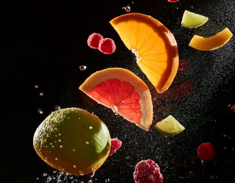 rodajas de frutas fresca natural