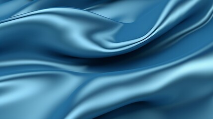 Obraz premium blue satin fabric with a beautiful texture and smooth glossy surface.