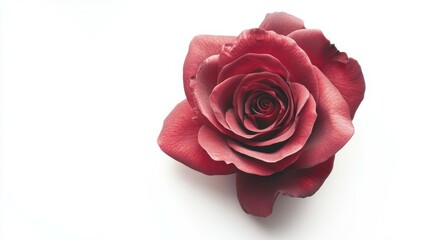 Fototapeta premium Rose isolated on white background, full depth of field