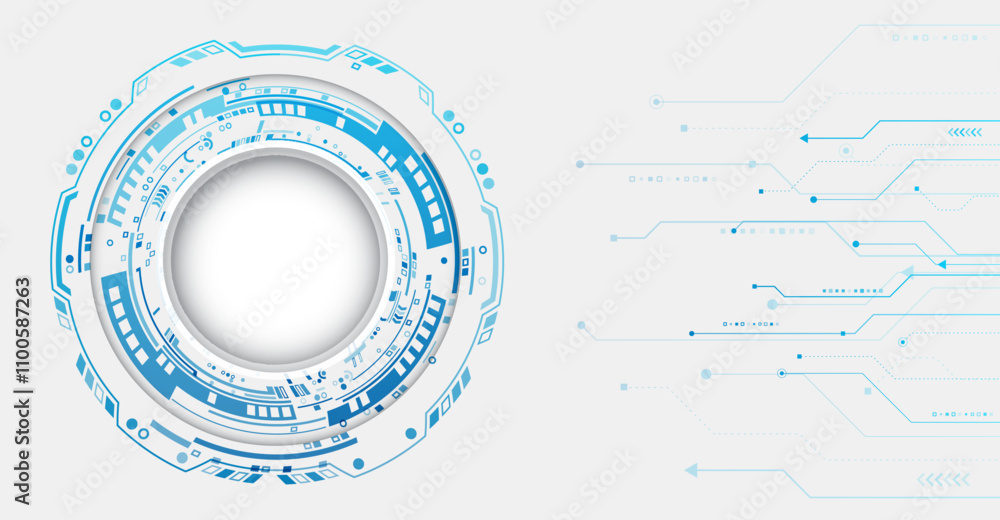 Leinwandbilder Abstract global sci fi concept. Digital internet communication on grey background. Wide Cyber security internet and networking concept. Hi-tech vector illustration with various technology elements.