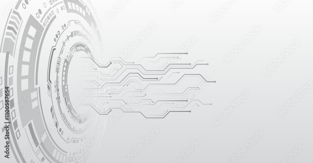 Aufkleber hi-tech communication design. electronic vector illustration. abstract modern digital science techno