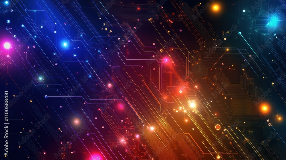 Poster stock circuit design created with abstract circuits