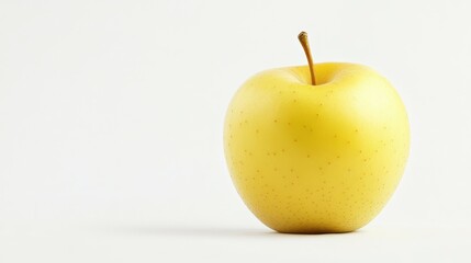 yellow Apple isolated on white background, full depth of field