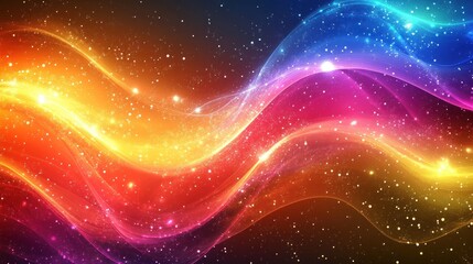 Fototapeta premium Cosmic Waves: A Symphony of Color and Light
