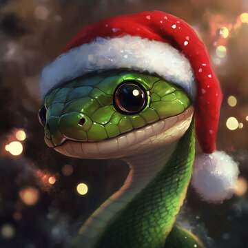 snake in the christmas tree