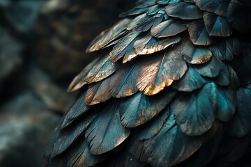 Obraz premium close up of bird's feathers