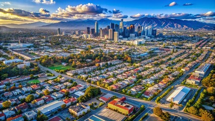 Fototapeta premium Candid Photography of the Detailed Map of the Southeast Region in Los Angeles County Showcasing Neighborhoods, Landmarks, and Natural Features for Local Exploration