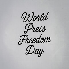 World Press Freedom Day inspiring typography design with open book and quill

