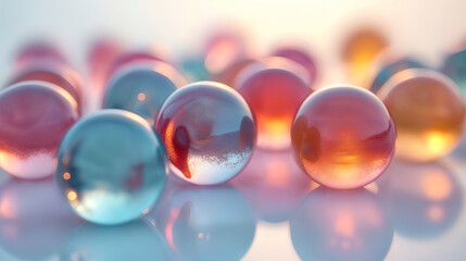 Colorful Spheres with Shimmering Reflections