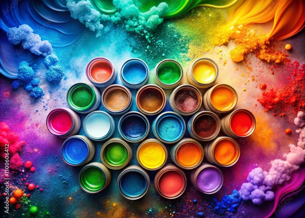 Poster captivating gradient paint watercolor blends isolated on a clear background for stunning visual effe