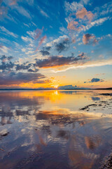サロマ湖の夕日
