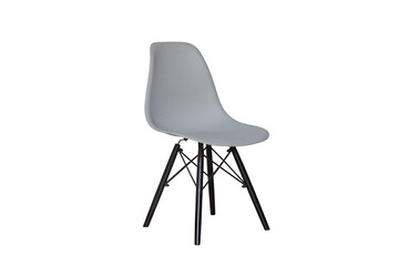 grey chair isolated on white background. modern design