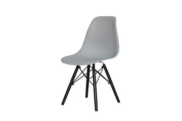 grey chair isolated on white background. modern design