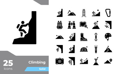 Climbing Solid Icons