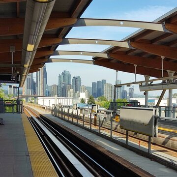 SkyTrain station, Vancouver, BC, Canada