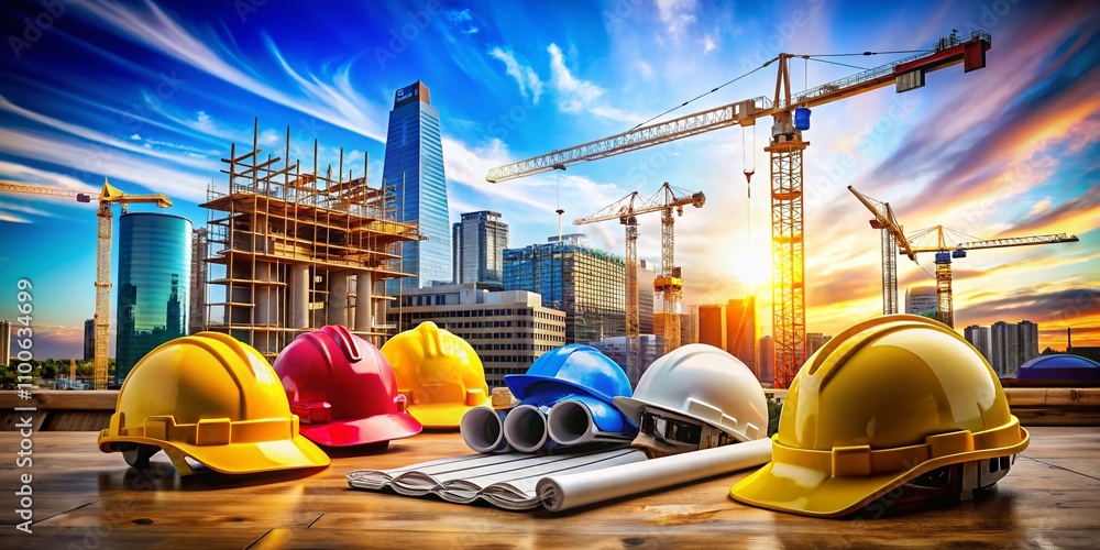 Poster comprehensive collection of construction symbols for modern architecture and engineering projects fe