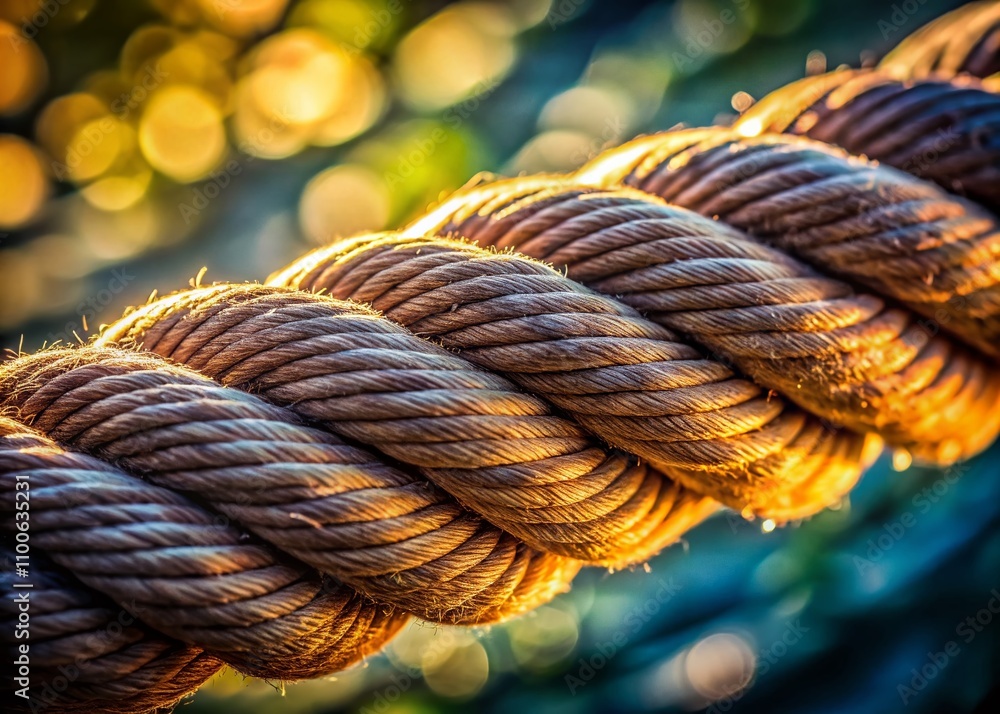 Aufkleber conceptual photography of a braid plait rope with intricate patterns reflecting strength and unity i