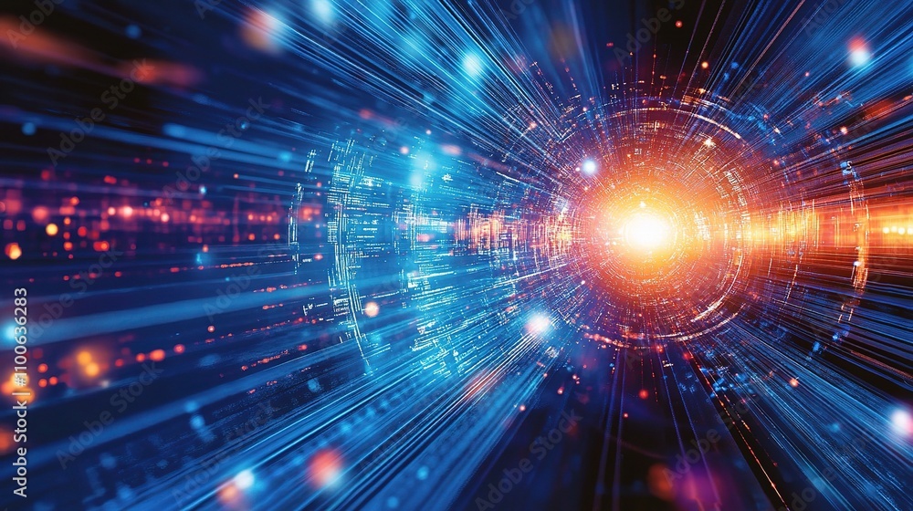 Poster Abstract Digital Light Burst with Rays and Particles in Space