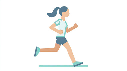 Fototapeta premium Woman Running for Fitness