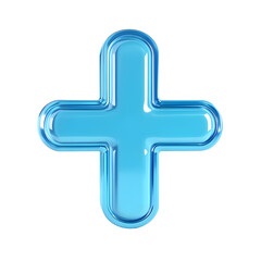 Fototapeta premium a blue cross isolated Transparent Background