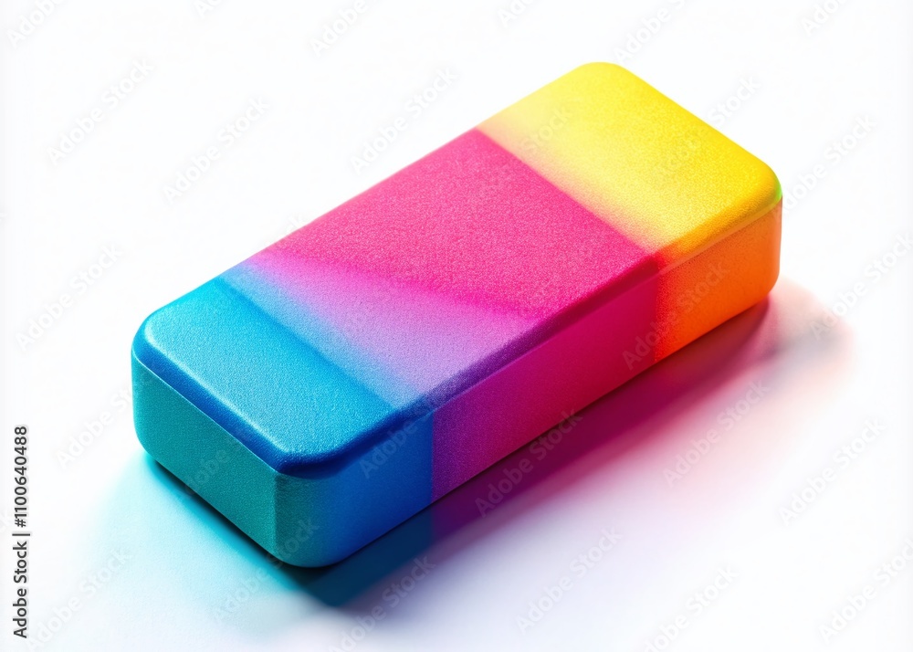 Poster creative silhouette of an eraser representing graphic design tools with a simple editable style in c