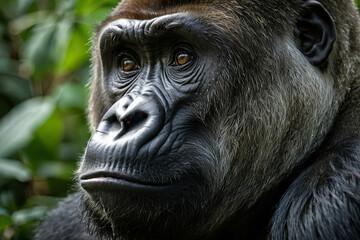 Obraz premium A Gorilla in its natural environment