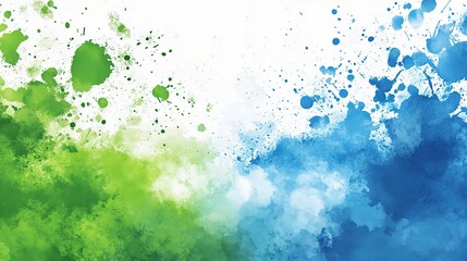 Obraz premium Colorful Splash Abstract Background with Green and Blue Shades