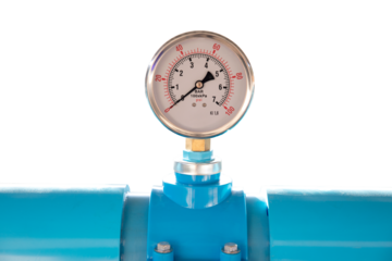 Pressure gauge meter on transparent background (PNG File)