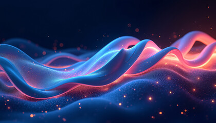 Fototapeta premium Luminous Abstract Electricity: A Modern Visual Symphony of Energy and Motion