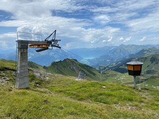 Chairlift Erzegg Distelboden-Erzeg or Sesselbahn Distelboden-Erzegg, Melchsee-Frutt - Canton of...