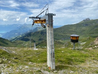 Chairlift Erzegg Distelboden-Erzeg or Sesselbahn Distelboden-Erzegg, Melchsee-Frutt - Canton of...