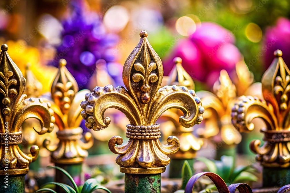 Poster elegant fleur de lis design collection featuring high depth of field and intricate patterns for deco