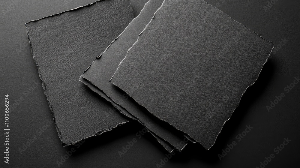 Poster abstract dark slate textures on black background for design projects