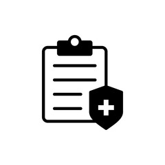 Fototapeta premium Medical insurance icon vector. health insurance sign and symbol