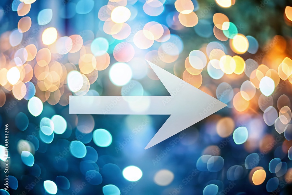 Poster elegant white arrow on a soft presentation background for professional use in banners, flyers, and d