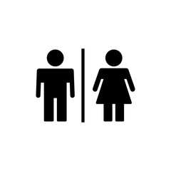Toilet icon vector. Girls and boys restrooms sign and symbol. bathroom sign. wc, lavatory