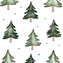 Fototapeta premium Christmas Tree Pattern for Holiday Design and Seasonal Decor