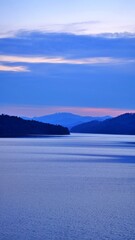 Obraz premium Winter scenery of Daecheong Lake in Korea