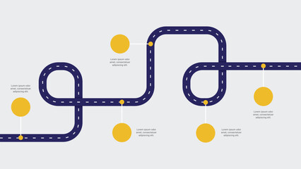 Modern Roadmap Infographic with 5 steps
