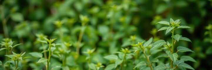 Obraz premium A serene natural background of an empty space with lush green ficus leaves, peaceful, foliage